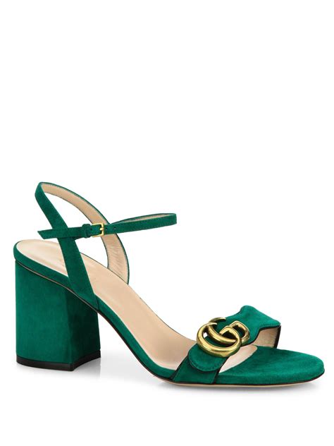 neon green gucci sandals|Gucci heels green sandal.